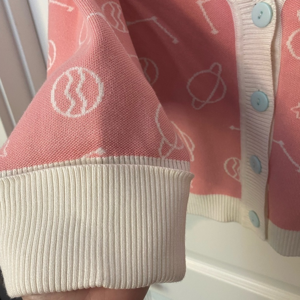 Like NEW Pusheen Cat Pink White Cardigan Sweater Size XL/1X Hello Kitty - Picture 5 of 8